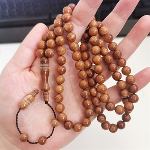 Chapelet musulman de haute qualité en graines de Kuka naturelles, 8 mm, 99 perles, Subha, Tespih islamique, perles de prière, Tasbih en bois de Kuka, Misbaha - Product Image 4
