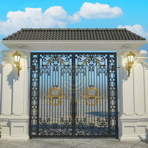 Puertas Exteriores de Hierro Forjado de Lujo, Doble Entrada, Alta Calidad, Antirrobo, Duraderas, Modernas, para Casas, Apartamentos, Villas, de Vietnam - Product Image 2