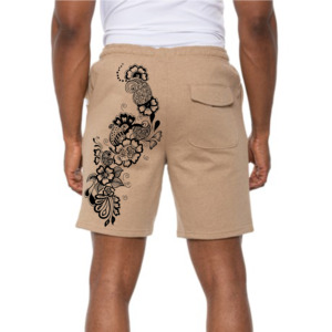 Men's Floral Printed Drawstring <b>Shorts</b> Mid Waist Casual Cotton <b>Short</b> Pants With <b>Decorative</b> Patterns - Product Image 4