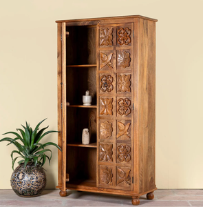 Armario Tradicional de Madera con Acabado Color Miel, Elegantes Tiradores de Latón, Armario Extensible para un Atractivo Atemporal, Ideal para Escuelas y Hospitales - Product Image 5