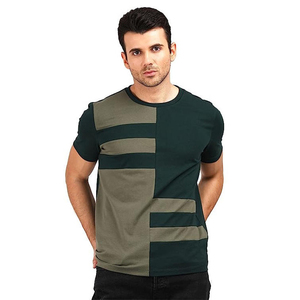 T-shirt pour homme en coton polyester de haute qualité, tissu tricoté confortable, écologique, séchage rapide, anti-rides - Product Image 1