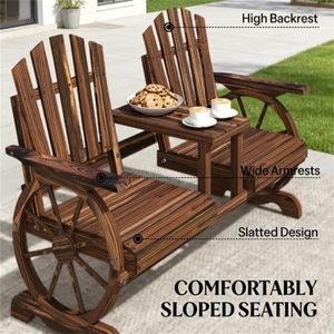 Divano Doppio e Sedia da Giardino, Eleganti Panchine per Patio - Product Image 3