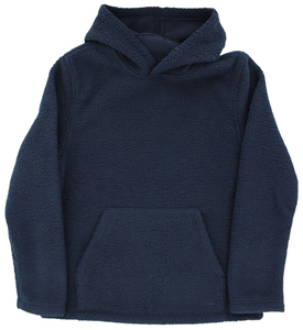 Sweat-shirt à capuche unisexe en polaire bleu marine, coupe classique, pull décontracté avec poche avant, 420g, doublure solide, vêtements d'hiver - Product Image 1