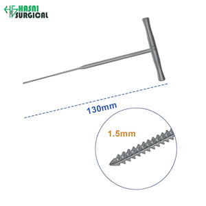 Dispositivo de perforación ósea de 1.5 mm con mango en T, manual, reutilizable, de acero inoxidable, certificado CE, instrumento quirúrgico ortopédico para mascotas - Product Image 1