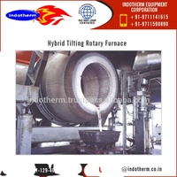 Four rotatif basculant à double passage à combustion au gaz de 4 tonnes, haute productivité, pour le recyclage des déchets, la fonderie de plomb, moteur principal, pompe, moteur