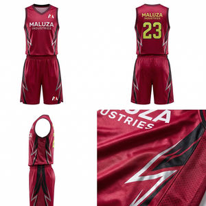 Conjunto de Pantalones Cortos y Camiseta de Baloncesto Premium, Transpirable, de Malla, de Secado Rápido, Uniforme de Entrenamiento para Equipo, MALUZA INDUSTRIES Elite - Product Image 6