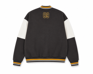 เสื้อแจ็คเก็ตวาร์ซิตี้ผู้ชาย สีดำ ขาว เหลือง หมายเลข 89 ปักลาย ปิดกระดุมด้านหน้า ทรงปกติ สไตล์ลำลองสำหรับฤดูใบไม้ร่วง - Product Image 2