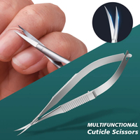 Pince à cuticules en acier inoxydable, ciseaux de manucure droits pour éliminer les peaux mortes, ciseaux à sourcils, outils de beauté