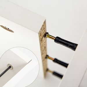 Portabagagli in legno con ascensore bianco - Product Image 2