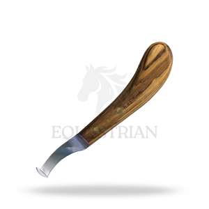 Cuchillo de pezuña doble S para mano izquierda Rhino Deluxe, herramienta veterinaria para examen y recorte de pezuñas de caballos - Product Image 3