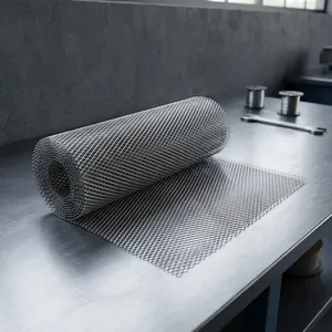 Grillage métallique industriel robuste en acier galvanisé et aluminium, maille diamantée, pour la protection rigide - Product Image 3