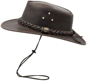 Chapeau en cuir de luxe résistant aux intempéries, ultra-durable et conçu pour le style, le confort et les grands espaces extérieurs - Product Image 3