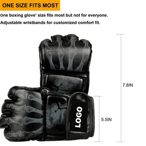 Guantes de Entrenamiento de Piel de Vacuno de Alta Calidad para MMA, Muay Thai, Kick Boxing, 12oz, Medios Guantes para Uso Deportivo, Buena Relación Calidad-Precio - Product Image 4