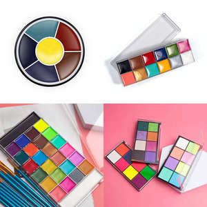 Palette de peinture corporelle 24 couleurs, kit de peinture pour le visage non toxique, professionnel pour Halloween, cosplay, fête, peinture sur le visage et le corps - Product Image 2