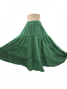 High Quality New Fashion Style Breathable <b>Wrap</b> Flock Print 100% Cotton Chiffon Tassel Women Long <b>Skirts</b> Casual Plain Custom - Product Image 1