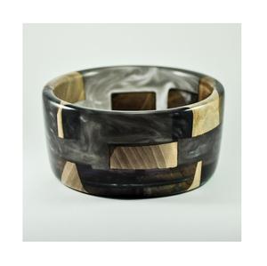Bol en bois et résine époxy sans BPA, fait main, de luxe, fabriqué à partir de bois massif et de résine transparente pour des accessoires de cuisine élégants - Product Image 1