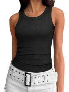 Débardeur décontracté pour femme à col rond, coupe ample, sans manches, personnalisé ODM - Product Image 2