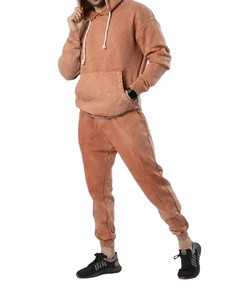"Costume d'entraînement d'hiver pour hommes coton lavé à l'acide 500 GSM Logo poitrine grande taille meilleure qualité respirant prix de gros" - Product Image 6