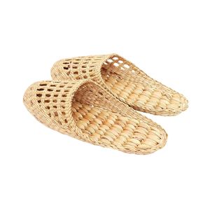 Eco Friendly Natural Water Hyacinth House Shoes Handmade Woven Indoor <b>Slippers</b> with Custom Packaging Available - Product Image 3