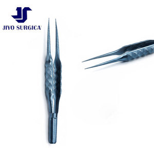 Pinzas de Sutura D&K Bonn de Alta Precisión, Titanio, 3 3/8 Pulgadas, Ejes Rectos, Finas, 0.12mm, 1x2 Dientes, Plataforma de Atadura de 6.0mm, ET-9832 - Product Image 1