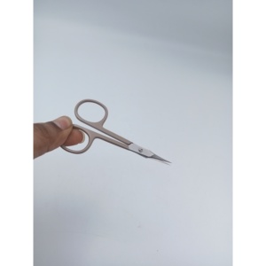 Ensemble de ciseaux de beauté à lame droite en acier inoxydable, emballage personnalisé en gros, avec poignée en plastique, pour sourcils, poils du nez, manucure et maquillage - Product Image 2
