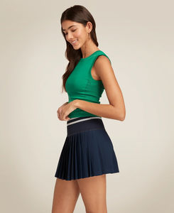 Jupe de tennis taille haute pour femme, design bandage de haute qualité, légère, respirante, athlétique, écologique, personnalisable OEM ODM - Product Image 6