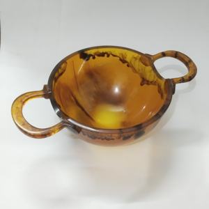 Bols de service en résine design avec poignées – Ensemble de vaisselle décorative contemporaine pour la salle à manger, les cadeaux, les fêtes de déménagement et les occasions festives - Product Image 2