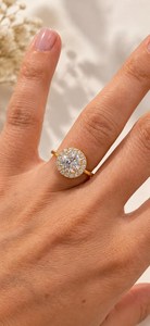 Anillo de Compromiso con Diamante Cultivado en Laboratorio, Oro de 14k, Anillo de Promesa Nupcial, Certificado IGI, 0.30 CTS, Elegante, Minimalista, Joyería Fina para Regalo de Boda - Product Image 4