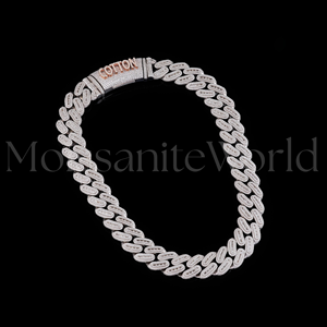 สร้อยคอเงินแท้ 925 คุณภาพส่งออก ดีไซน์ Cuban Link สำหรับผู้ชายและผู้หญิง สไตล์ฮิปฮอป สตรีทแวร์ ประดับเพชรหรูหรา แฟชั่นเครื่องประดับ ของขวัญ ลดราคา - Product Image 6