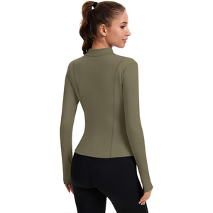 Veste de yoga ultra douce pour femme, sensation seconde peau, coupe ajustée, fermeture éclair, légère, pour la détente et l'entraînement - Product Image 5