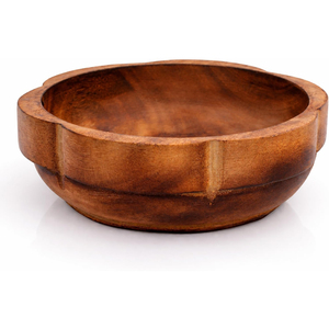 Bol de service artisanal en bois de manguier, écologique, décoratif, pour fruits, noix et décoration de table basse, accents de décoration intérieure - Product Image 1