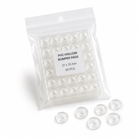 Butoirs de tiroir plats transparents en PVC, auto-adhésifs, protection de surface 21x10mm