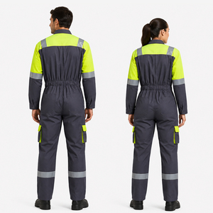 Combinaison de travail réfléchissante haute visibilité 2026 pour hommes et femmes, uniforme industriel pour mécaniciens et ouvriers du bâtiment - Product Image 2
