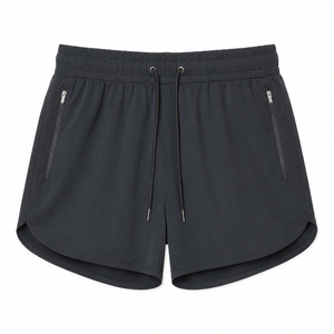 Women's Quick Dry Running Short Elastic Waist Zipper Pocket Gym Workout Yoga Training Activewear | OEM ODM Manufacture - Product Image 3