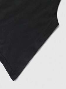 Streetwear Y2K Custom <b>Black</b> Graphic <b>Tee</b> 250GSM Boxy Drop Shoulder Oversized Cotton Fashion OEM Bulk Men's <b>shirts</b> - Product Image 4