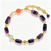 Bracelet en pierre naturelle personnalisé, bracelets en cristal spirituel, pierres naturelles de guérison, bracelet bohème en pierres précieuses naturelles, bracelet chakra