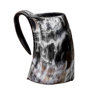 2026 Christmas Top Seller Best Quality Real Ox Horn Luxury Polished Animal Style Drinking Horn Mug European Natural Crafts - Product Image 1