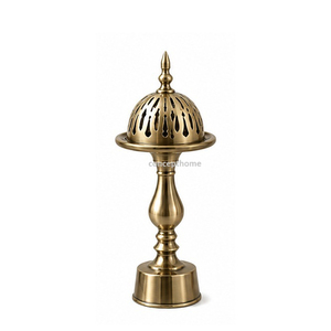 Quemador de Incienso de Bronce con Cúpula Perforada, Diseño Antiguo de Arte Moderno, Ecológico, Duradero, para Aromaterapia, Uso en Todas las Estaciones - Product Image 5