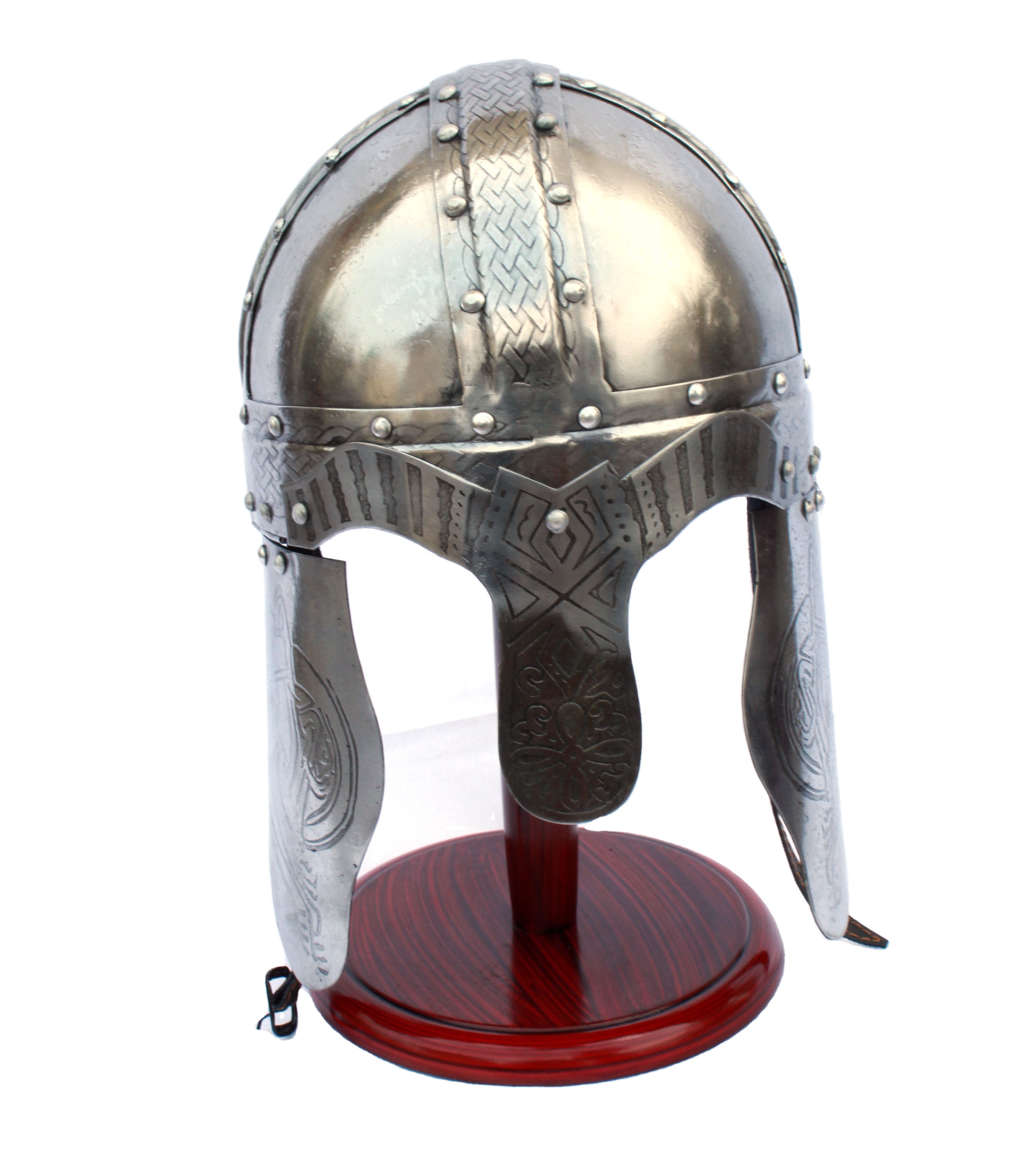 Casco medieval de acero persa, Vikingo, usable, con alerones de oreja, saiwha910