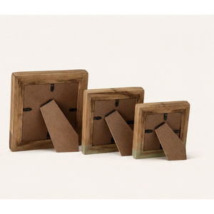 Handmade Two-Tone Wooden Photo <b>Frame</b> Set Farmhouse Color Block Picture <b>Frame</b> <b>Square</b> Wood <b>Frame</b> For Tabletop Desktop Display - Product Image 2