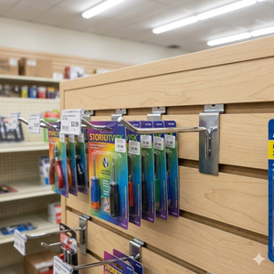 ตะขอแขวนสินค้าแบบเดี่ยวชุบโครเมียมสำหรับติดตั้งบนชั้นวางสินค้าในร้านค้าปลีกและซูเปอร์มาร์เก็ต - Product Image 6