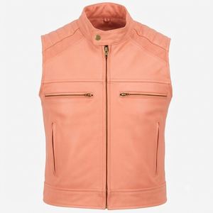 Chaleco de Motocicleta de Cuero para Hombre de Primera Calidad, Ropa Casual Moderna para Motociclistas, Chalecos Impermeables y Ecológicos para Motociclistas, OEM - Product Image 1