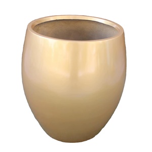Macetas de Jardín Modernas y Lujosas KNT, Nuevas y Más Vendidas, de FRP Marrón Irrompible, Ligeras, con Acabado Rústico - Product Image 1