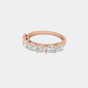 2.70CTW Round Cut Prong Set Half Eternity <b>Ring</b> - Product Image 6