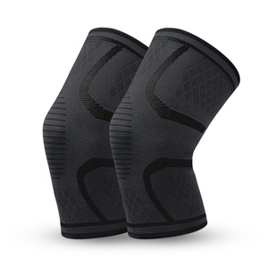 Rodillera Deportiva de Compresión Transpirable con Protección para Fitness, Unisex, Negra con Rayas Azules - Product Image 2