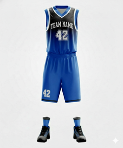 Conjunto de Uniforme de Baloncesto WARPRO Personalizado en Camuflaje Azul, Sin Mangas, Cuello en V, Unisex, para Adultos, Todas las Temporadas, Ropa Deportiva Sublimada - Product Image 6
