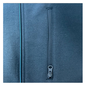 <b>Men's</b> <b>Navy</b> Blue <b>Fleece</b> Zip-Up Hoodie Regular Fit Solid Color Casual Hooded Sweatshirt Autumn Wear - Product Image 4