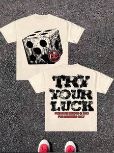 T-shirt en jersey pour homme, coupe classique, 100 % coton, streetwear, impression numérique sur le devant, col rond, manches courtes, respirant - Product Image 5