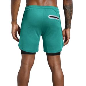 Custom <b>Men</b> 2 In 1 Gym <b>Shorts</b> <b>Compression</b> Liner Running Workout <b>Shorts</b> Phone Pocket Wholesale Supplier OEM - Product Image 6