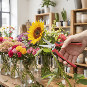 Tijeras de Cosecha de Frutas de 7.5 Pulgadas, Acero Inoxidable 420 J2, Antideslizantes, para Uso en Viñedos y Huertos - Product Image 1